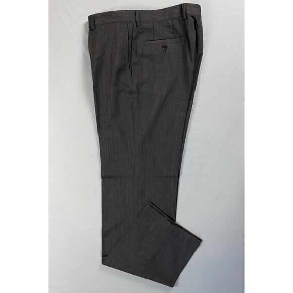 Hugo Boss Other - Hugo Boss Chuck U Flat Front Stretch Wool Dress Pants. Charcoal, Men's 34X34.5